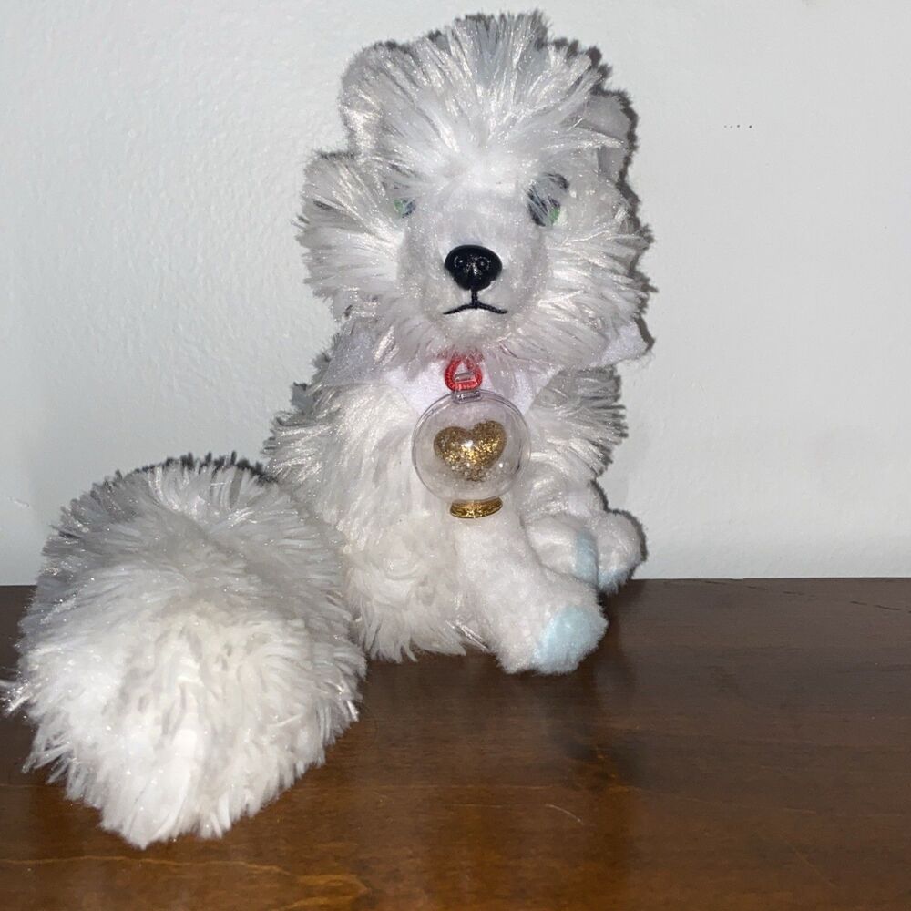 Elf on the Shelf Elf Pets White Arctic Fox Charm Necklace 7” Plush Christmas Toy